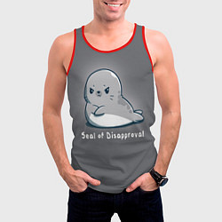 Майка-безрукавка мужская Seal of Disapproval, цвет: 3D-красный — фото 2