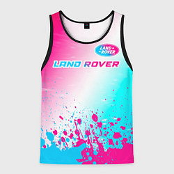 Майка-безрукавка мужская Land Rover Neon Gradient, цвет: 3D-черный