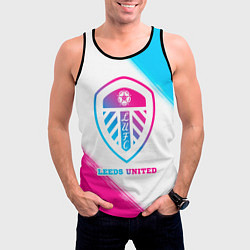Майка-безрукавка мужская Leeds United Neon Gradient, цвет: 3D-черный — фото 2
