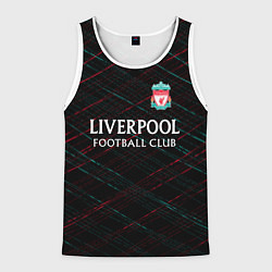 Майка-безрукавка мужская Liverpool ливерпуль чёрточки, цвет: 3D-белый