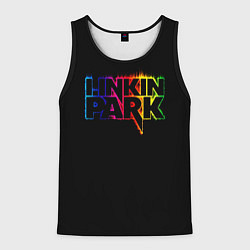 Майка-безрукавка мужская Linkin Park neon, цвет: 3D-черный