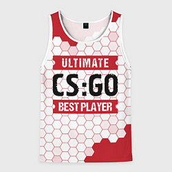 Майка-безрукавка мужская CS:GO: красные таблички Best Player и Ultimate, цвет: 3D-белый