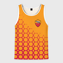 Майка-безрукавка мужская Рома соты, цвет: 3D-белый