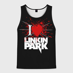 Майка-безрукавка мужская Linkin Park Сердце, цвет: 3D-черный