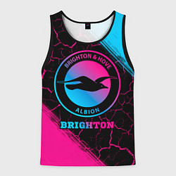 Майка-безрукавка мужская Brighton Neon Gradient, цвет: 3D-черный