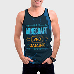 Майка-безрукавка мужская Игра Minecraft: PRO Gaming, цвет: 3D-черный — фото 2