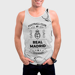 Майка-безрукавка мужская Real Madrid Football Club Number 1 Legendary, цвет: 3D-белый — фото 2