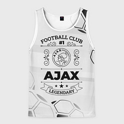 Майка-безрукавка мужская Ajax Football Club Number 1 Legendary, цвет: 3D-белый