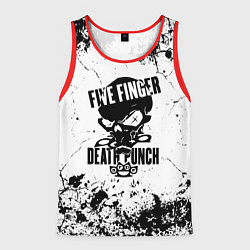 Майка-безрукавка мужская Five Finger Death Punch - мелкие трещины, цвет: 3D-красный