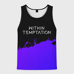 Майка-безрукавка мужская Within Temptation Purple Grunge, цвет: 3D-черный