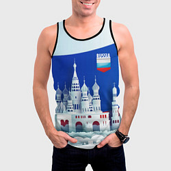 Майка-безрукавка мужская Moscow: made in Russia, цвет: 3D-черный — фото 2