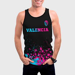 Майка-безрукавка мужская Valencia - neon gradient: символ сверху, цвет: 3D-черный — фото 2