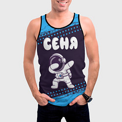 Майка-безрукавка мужская Сеня космонавт даб, цвет: 3D-черный — фото 2