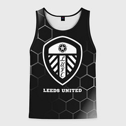 Майка-безрукавка мужская Leeds United sport на темном фоне, цвет: 3D-черный