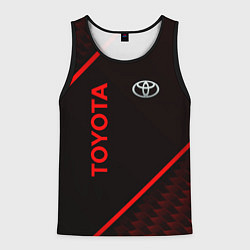 Майка-безрукавка мужская Toyota Красная абстракция, цвет: 3D-черный