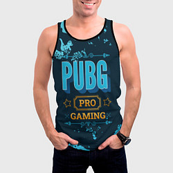 Майка-безрукавка мужская Игра PUBG: pro gaming, цвет: 3D-черный — фото 2