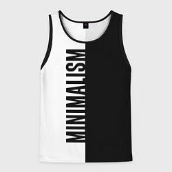 Майка-безрукавка мужская MINIMALISM - BLACK AND WHITE, цвет: 3D-черный