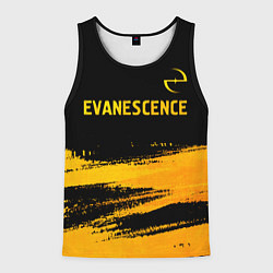 Майка-безрукавка мужская Evanescence - gold gradient: символ сверху, цвет: 3D-черный