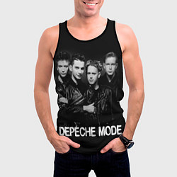 Майка-безрукавка мужская Depeche Mode - black & white portrait, цвет: 3D-черный — фото 2