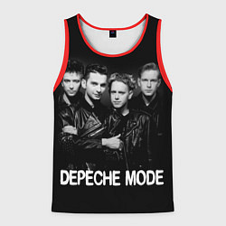 Майка-безрукавка мужская Depeche Mode - black & white portrait, цвет: 3D-красный