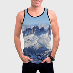 Майка-безрукавка мужская Гряда снежных вершин, цвет: 3D-черный — фото 2