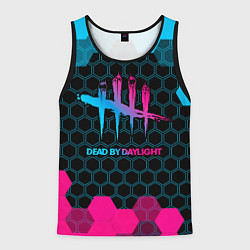 Майка-безрукавка мужская Dead by Daylight - neon gradient, цвет: 3D-черный