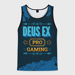 Майка-безрукавка мужская Игра Deus Ex: pro gaming, цвет: 3D-черный