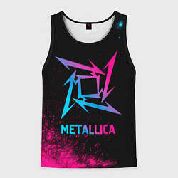 Майка-безрукавка мужская Metallica - neon gradient, цвет: 3D-черный