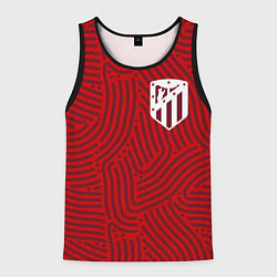 Майка-безрукавка мужская Atletico Madrid отпечатки, цвет: 3D-черный