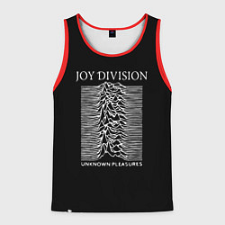 Майка-безрукавка мужская Joy Division - unknown pleasures, цвет: 3D-красный