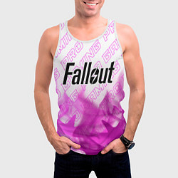 Майка-безрукавка мужская Fallout pro gaming: символ сверху, цвет: 3D-белый — фото 2