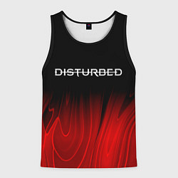 Майка-безрукавка мужская Disturbed red plasma, цвет: 3D-черный