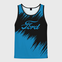 Майка-безрукавка мужская Ford focus, цвет: 3D-черный