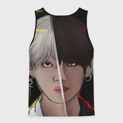 Мужская майка без рукавов BTS Kim Taehyung / 3D-Черный – фото 2