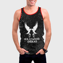 Майка-безрукавка мужская Hollywood Undead - Hu, цвет: 3D-красный — фото 2