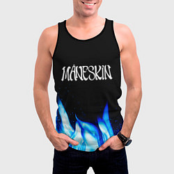 Майка-безрукавка мужская Maneskin blue fire, цвет: 3D-черный — фото 2