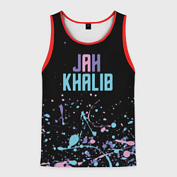 Майка-безрукавка мужская Jah Khalib - краска, цвет: 3D-красный