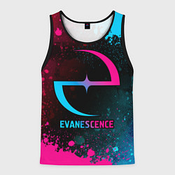 Майка-безрукавка мужская Evanescence - neon gradient, цвет: 3D-черный