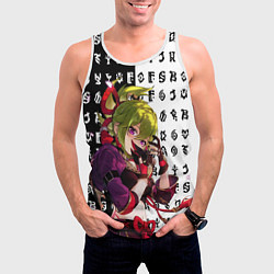 Майка-безрукавка мужская Куки Шинобу - Иероглифы бездны, цвет: 3D-белый — фото 2