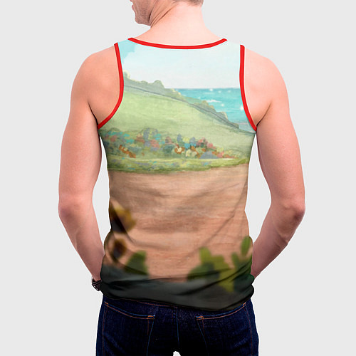 Мужская майка без рукавов Cuphead природа / 3D-Красный – фото 4