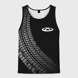 Майка-безрукавка мужская Chery tire tracks, цвет: 3D-черный
