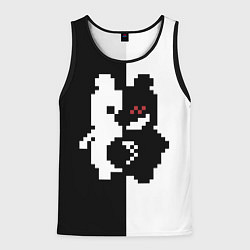 Майка-безрукавка мужская Monokuma pixel, цвет: 3D-черный