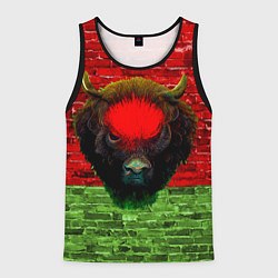 Майка-безрукавка мужская Зубр, цвет: 3D-черный