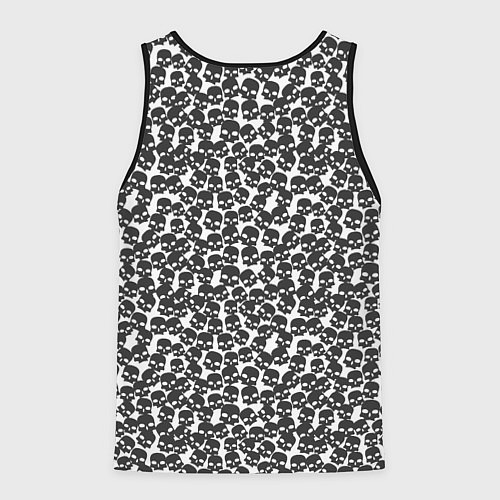 Мужская майка без рукавов Череп мелкий / 3D-Черный – фото 2