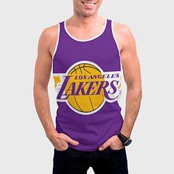 Майка-безрукавка мужская LA Lakers NBA, цвет: 3D-белый — фото 2