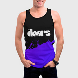 Майка-безрукавка мужская The Doors purple grunge, цвет: 3D-черный — фото 2
