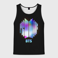 Майка-безрукавка мужская BTS gradient logo, цвет: 3D-черный