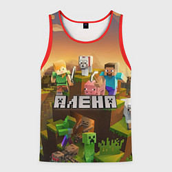 Майка-безрукавка мужская Алена Minecraft, цвет: 3D-красный