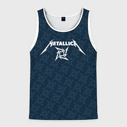 Майка-безрукавка мужская Metallica - паттерн, цвет: 3D-белый