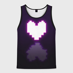 Майка-безрукавка мужская Undertale heart neon, цвет: 3D-черный